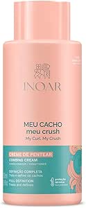 Inoar, Meu Cacho, Meu Crush – Creme de Pentear, Define Cachos, Hidrata e Controla o Frizz, Com Óleos Naturais e Vitaminas