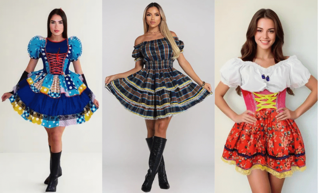 Os 12 Vestidos de Festa Junina que Vão te Fazer Esquecer o Básico