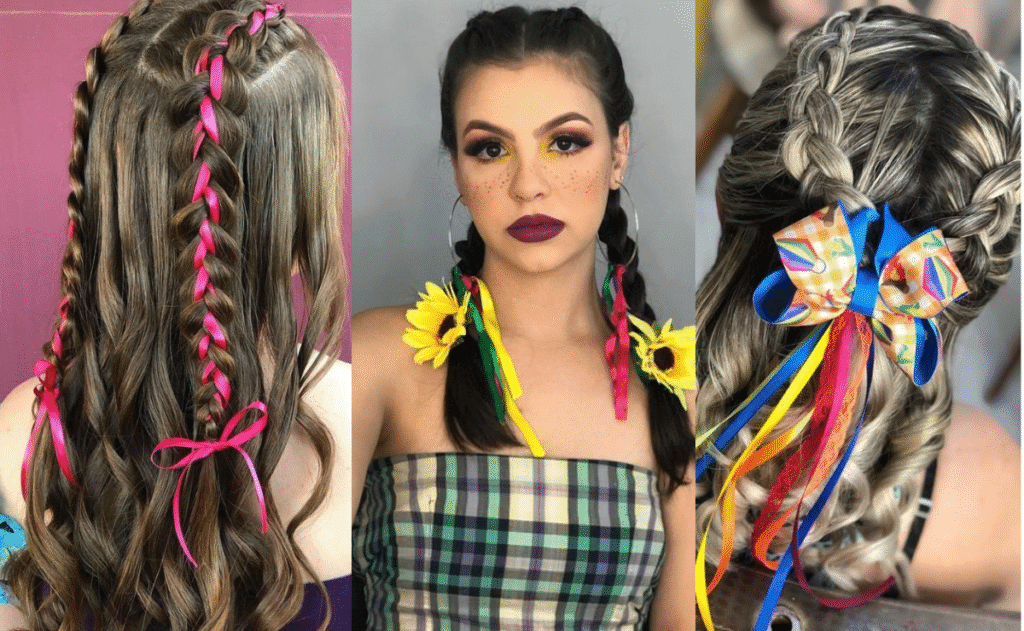 Penteados para Festa Junina Melhores Inspirações para Fazer em Casa